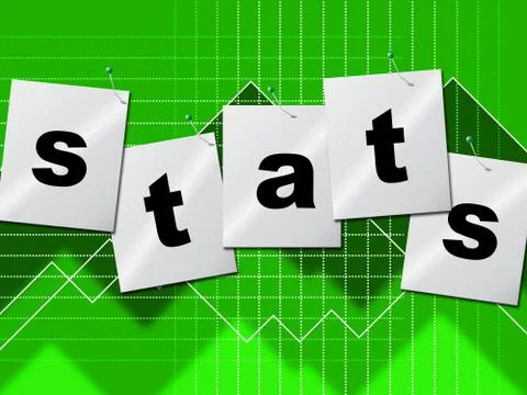 Stats data representing statistical analysis and facts Ilustración de archivo