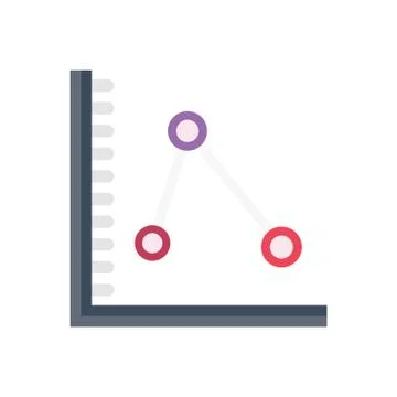 Stats flat color icon Stock Illustration
