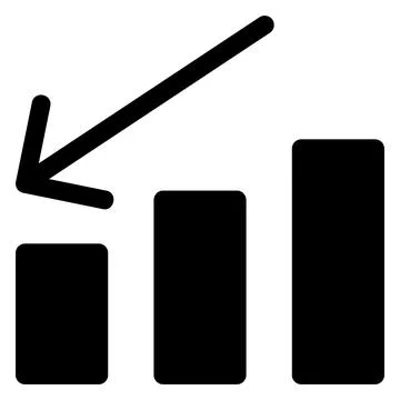 Stats glyph icon isolated on white background Stock Illustration