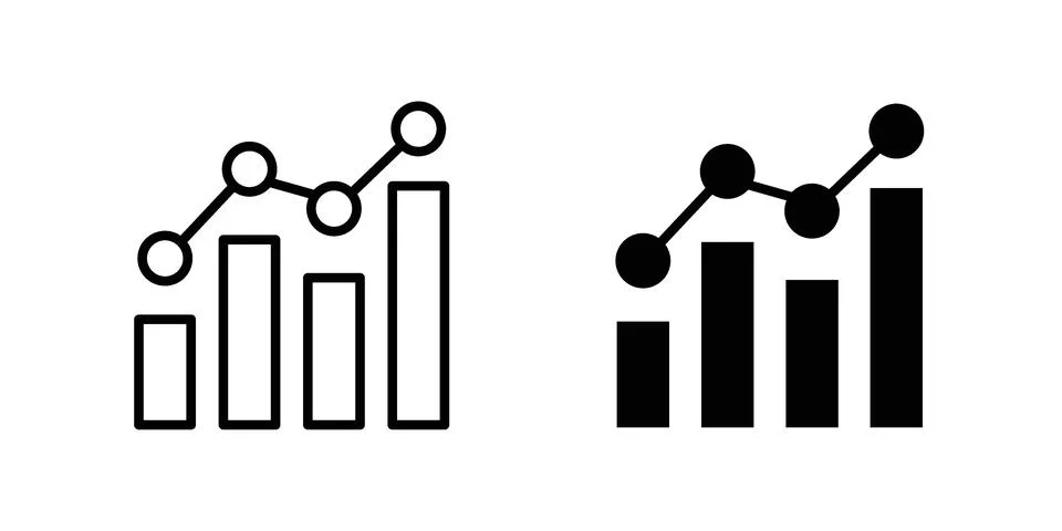 Stats icon Illustration set. Vector Eps10 for apps イラスト素材