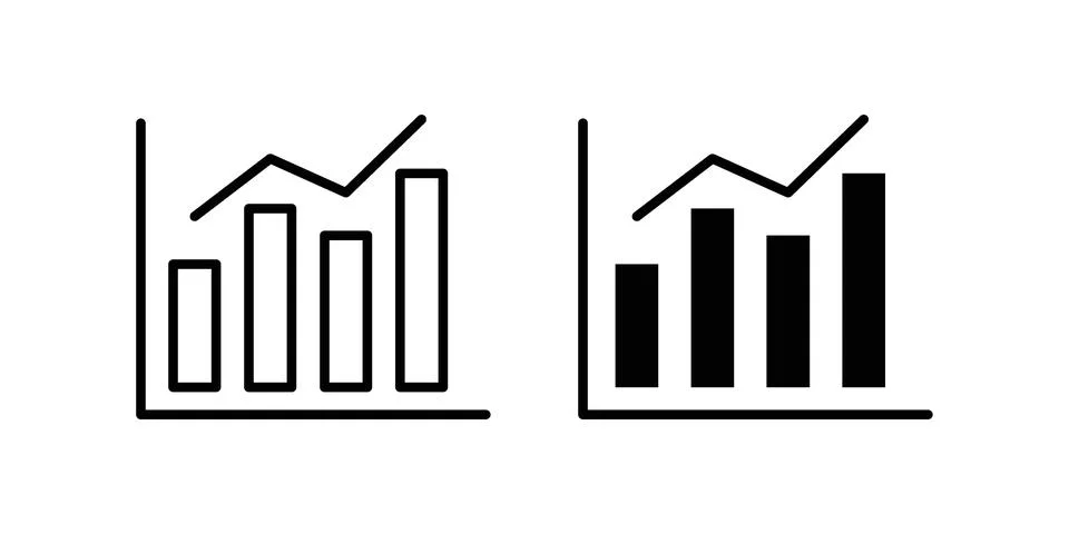 Stats icon Illustration set. Vector Eps10 for apps イラスト素材
