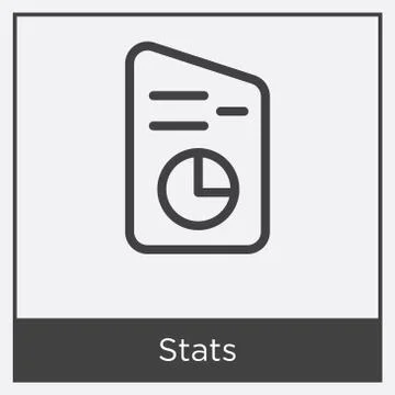 Stats icon isolated on white background Free Stock Illustration