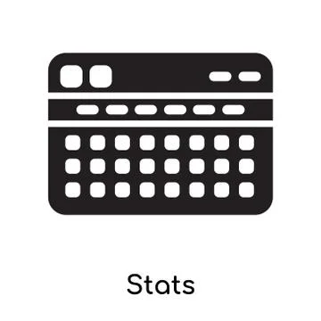 Stats icon isolated on white background Free Stock Illustration