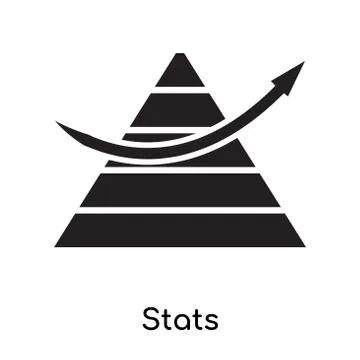 Stats icon isolated on white background Stock Illustration