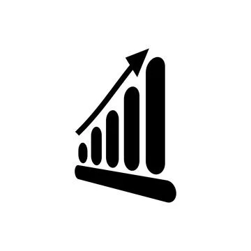 Stats icon logo design template isolated illustration Stock Illustration