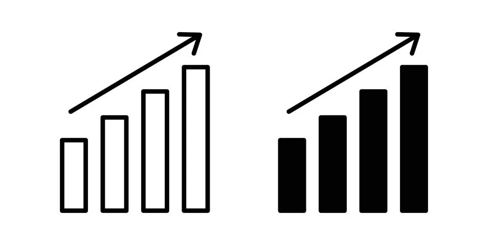 Stats icon vector editable eps10 Stock Illustration