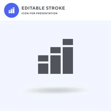 Stats icon vector, filled flat sign, solid pictogram isolated on white, logo  Stock Illustration