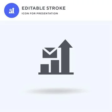 Stats icon vector, filled flat sign, solid pictogram isolated on white, logo Stock Illustration
