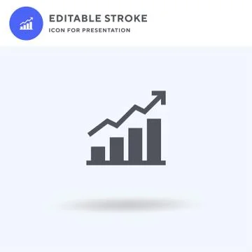 Stats icon vector, filled flat sign, solid pictogram isolated on white, logo Stock Illustration