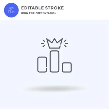 Stats icon vector, filled flat sign, solid pictogram isolated on white, logo Stock Illustration