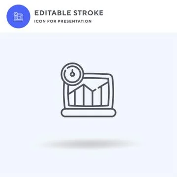 Stats icon vector, filled flat sign, solid pictogram isolated on white, logo Stock Illustration