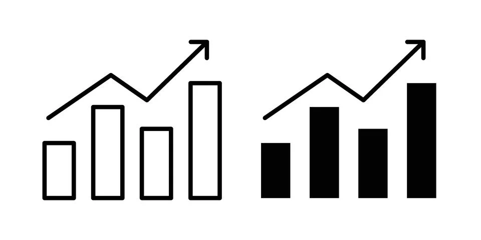 Stats icon vector, illustration icon set Stock Illustration