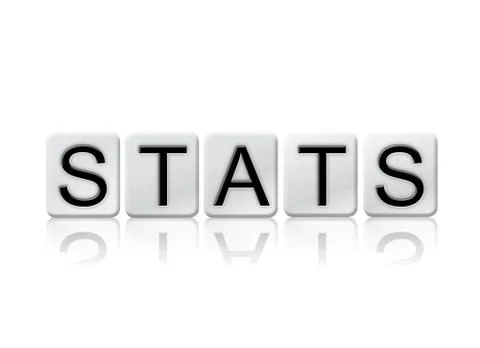 Stats Isolated Tiled Letters Concept and Theme Stock Illustration