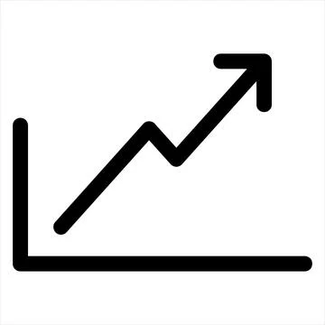 Stats line icon vector illustration isolated on white background Stock Illustration