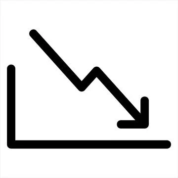 Stats line icon vector illustration isolated on white background Stock Illustration