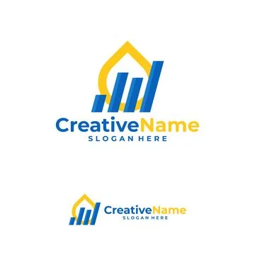 Stats water logo design vector template, Creative stats water logo concepts.. Stock Illustration