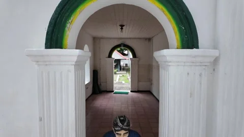 Statue of Abdi Dalem or Sultan of Yogyakarta Stock Footage 291669381