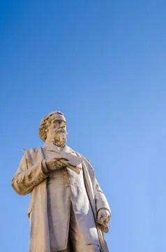 Statue of Aleardo Aleardi, Verona, Italy.. Stock Photos