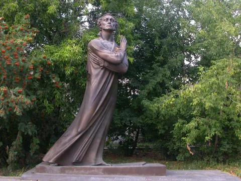 Statue of Alexander Pushkin Stock Photos