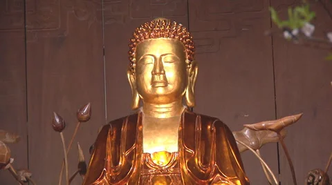 Statue on the altar in Ho Chi Minh City, North Vietnam Stock Footage 53063073
