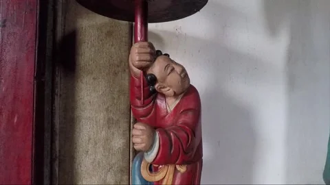 Statue at Altar Inside Kek Lok Si Buddhist Temple, George Town, Penang, Malaysia Stock Footage 296749467
