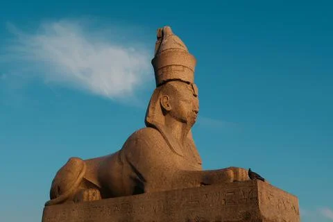 Statue of the ancient Egyptian sphinx Foto stock