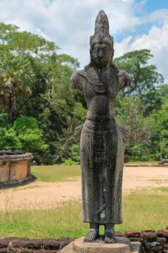 Statue on ancient kind Stock Photos