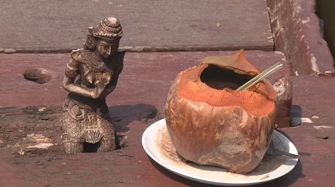 Statue at Ancient Siam Park in Samut Prakan, Thailand Stock Footage 49129376