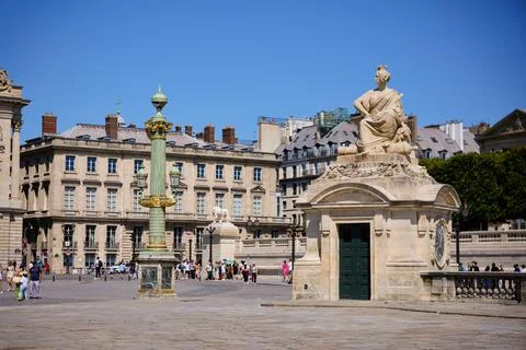 Statue and architecture at Place de la Concorde, 30 May 2025, Paris, France Foto stock