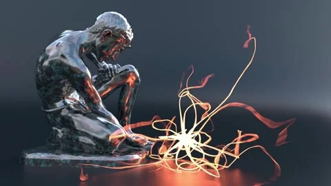 Statue and space creature Stock Footage 292229934