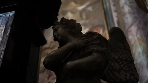 Statue of an angel Stock Footage 89996084
