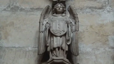 A statue of an angel Stock Footage 90392249