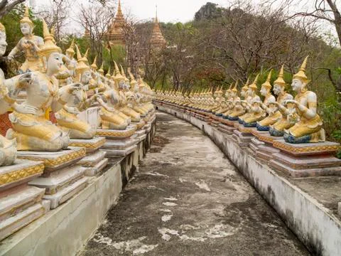 Statue of angels in the temple Stock Photos