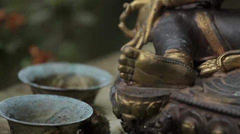 Statue of an asian goddess Stock Footage 36759991