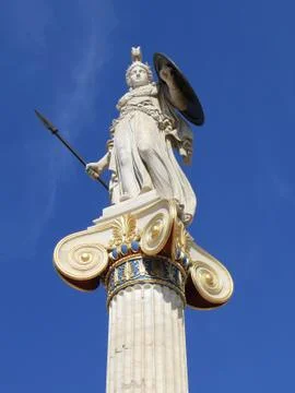 Statue of Athena in Greece Stock Photos