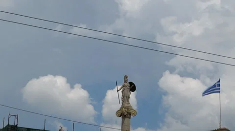 Statue of Athena time lapse Stock Footage 39562605
