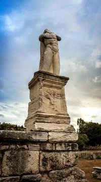 Statue from Athens agora Stock Photos