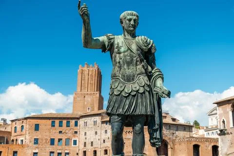 Statue of Augustus Caesar in Rome, Italy Stock Photos