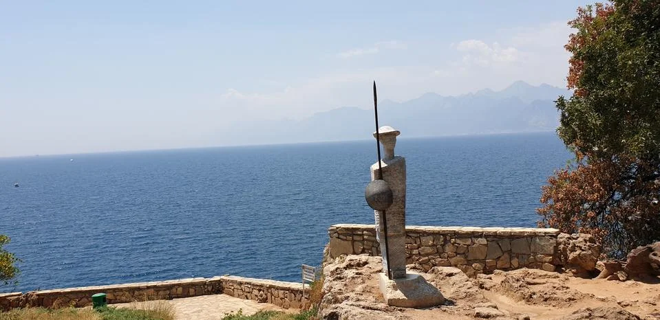 Statue on the beach Stock Photos