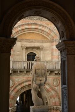 A statue from behind Stock Photos