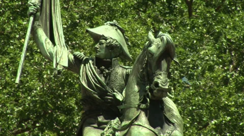 Statue behind Rosada House in Buenos Aires, Argentina Stock Footage 30559288