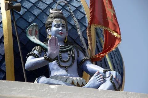 Statue of Blessing Shiva Stock Photos