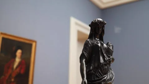 Statue in Bode-Museum Berlin, Germany Stock Footage 280505229