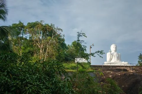 Statue from a boeddha in a forrest. Foto stock