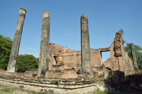 Statue of the buddha on a altar Stock Photos