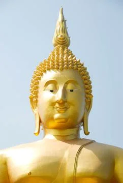 A statue of Buddha Head 스톡 사진