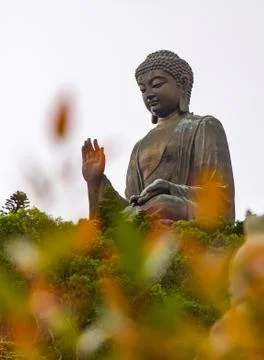 Statue of Buddha in Hong Kong Stock Photos
