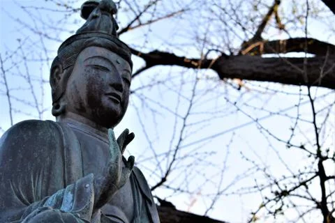 A statue of Buddha in the temple grounds Stock Photos