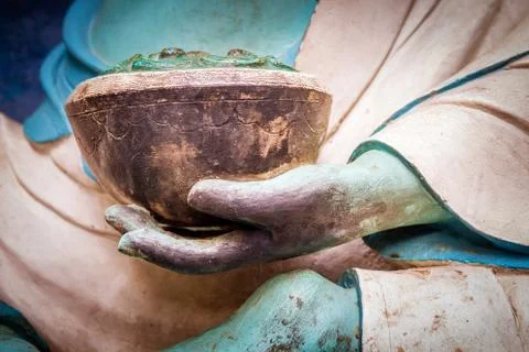 Statue of Buddha`s hand Stock Photos
