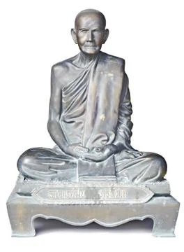 Statue of buddhist monk Stock Photos